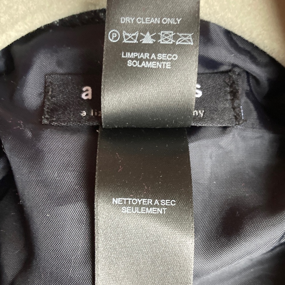 Blue Gray AXCESS Jacket LIZ CLAIBORNE Blazer Steel Blue Grey Rayon Velvet Size 6 - Picture 7 of 9
